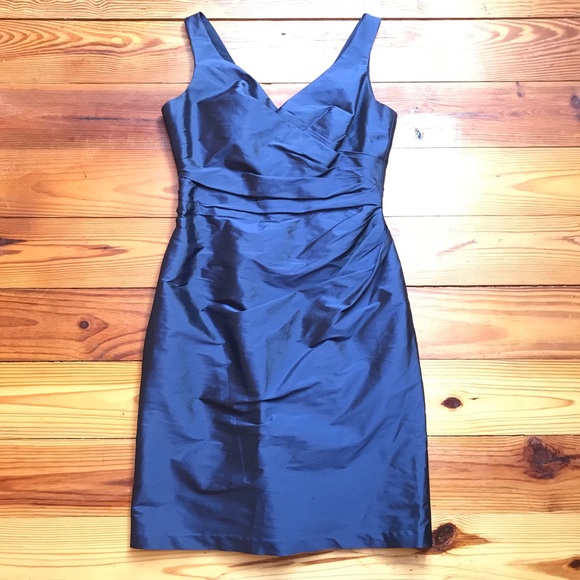Alfred Sung Navy Bodycon Dress, EUC, 10 - Picture 3 of 14